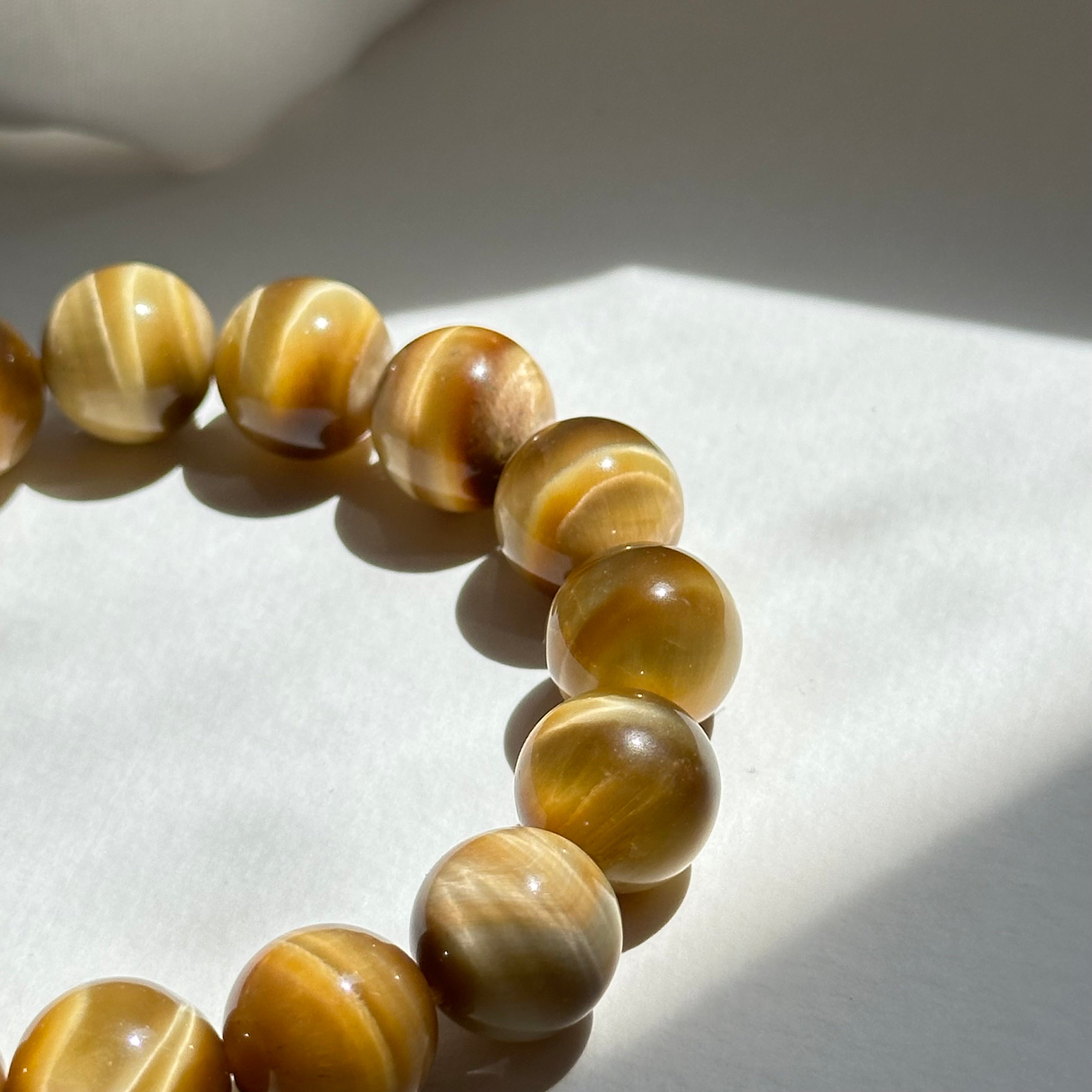 B33 Golden Tiger's Eye Pure Bead Bracelet