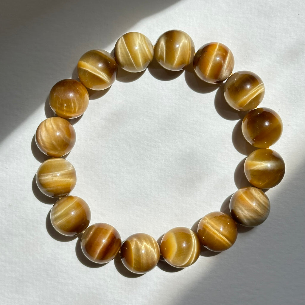 B33 Golden Tiger's Eye Pure Bead Bracelet