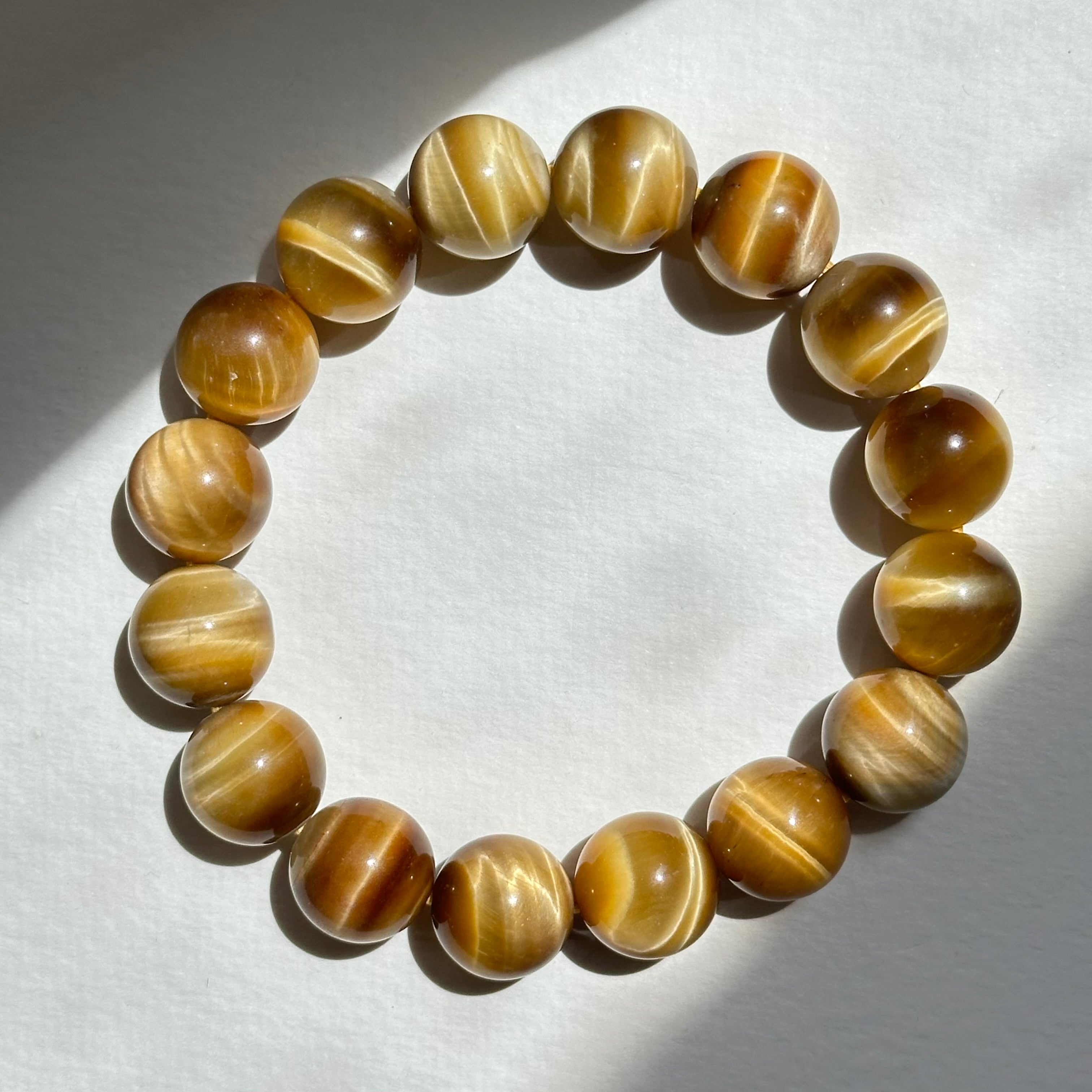 B33 Golden Tiger's Eye Pure Bead Bracelet
