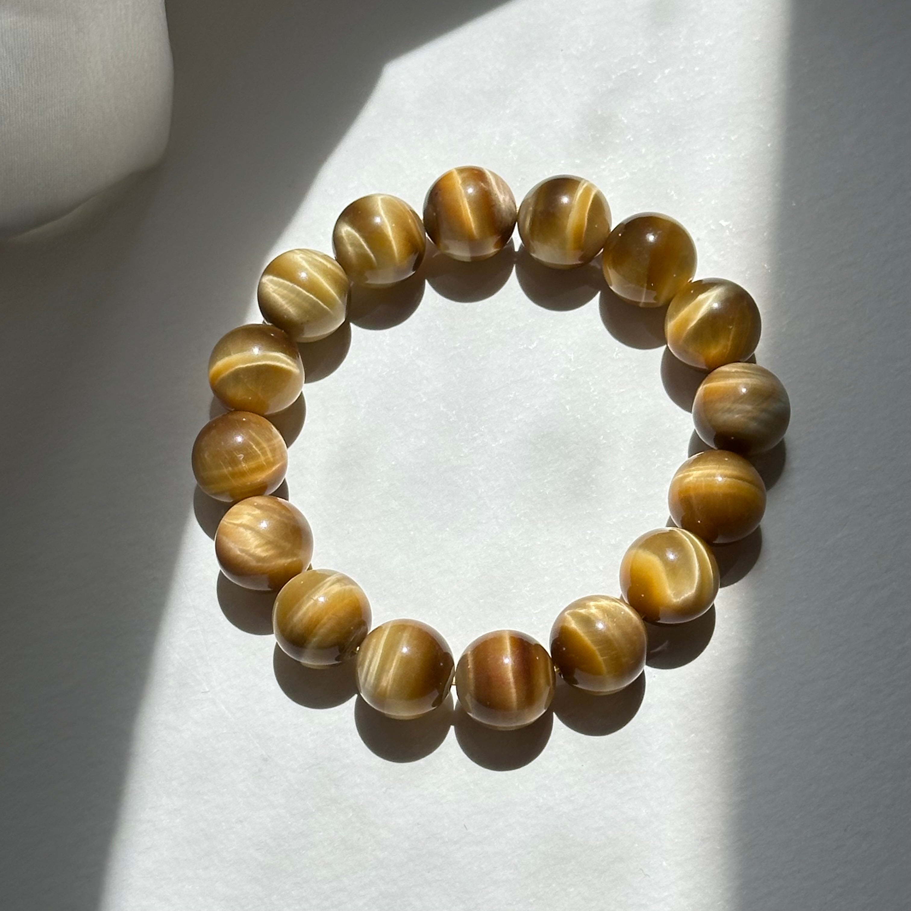 B33 Golden Tiger's Eye Pure Bead Bracelet