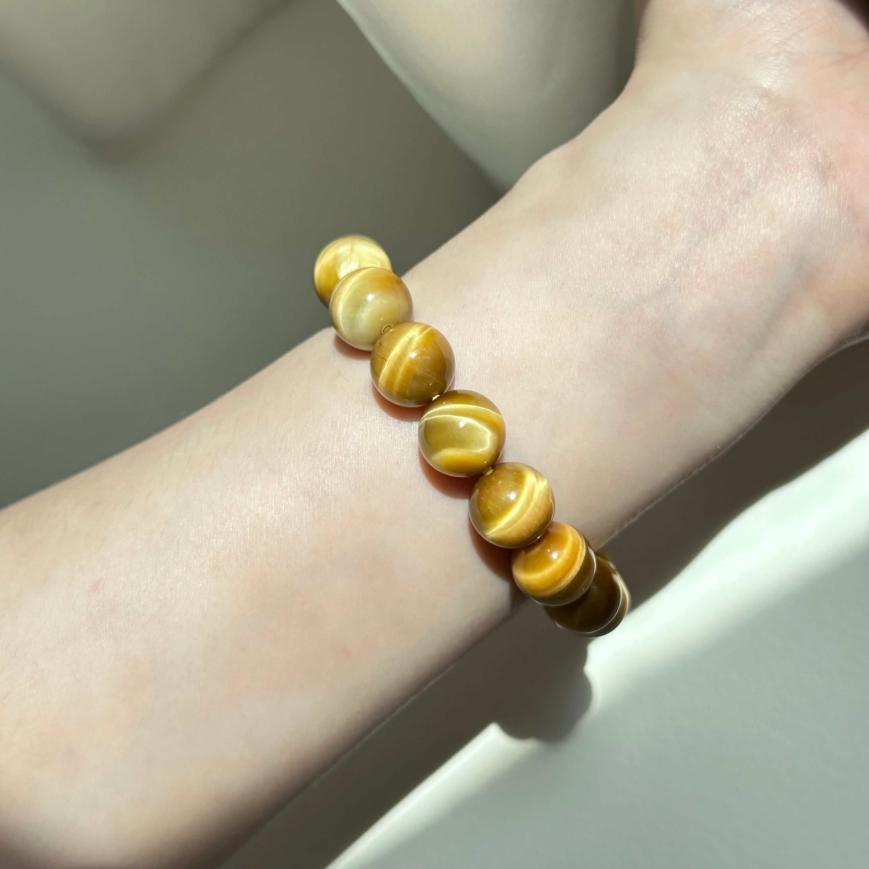 B33 Golden Tiger's Eye Pure Bead Bracelet