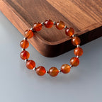 BS06 紅瑪瑙簡約銀手鏈手串