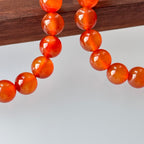 B009【巨蟹獅子座|7月】紅瑪瑙純珠手鏈手串