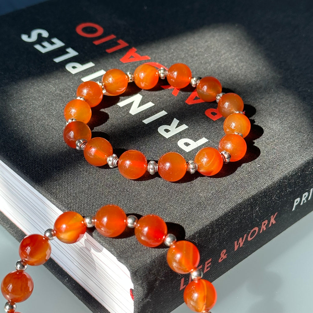 GS2【 7月誕生石 赤玉紅瑪瑙禮盒】精選三款銀飾手鏈手串