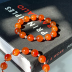 GS2【 7月誕生石 赤玉紅瑪瑙禮盒】精選三款銀飾手鏈手串