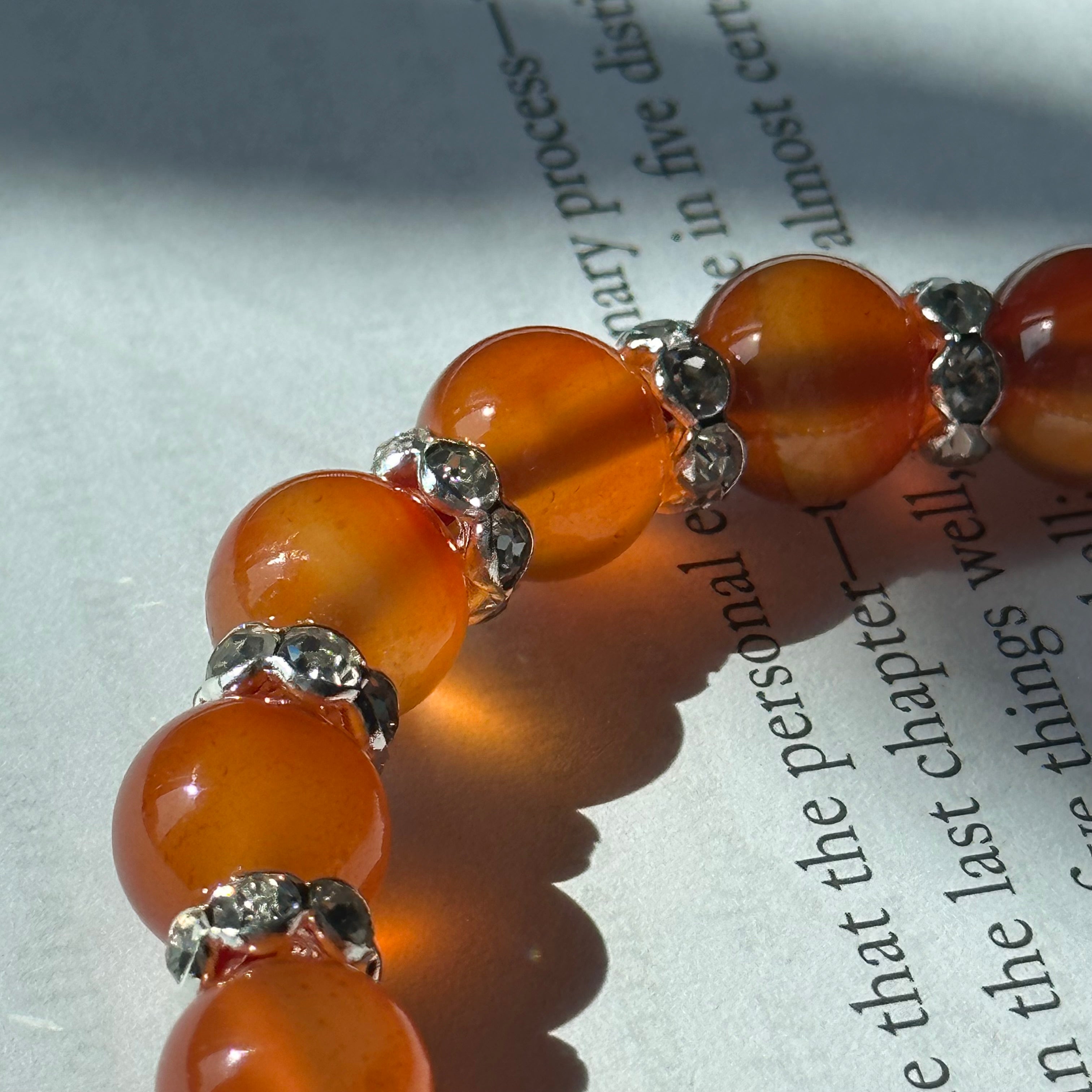 BS08 [Cancer Leo | July] Red agate silver-plated bracelet