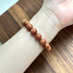 B87 【印度傳說許願石】金砂石純珠手鏈手串