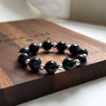 BS256【Starry Night】Blue Sandstone Simple Silver-plated Bracelet