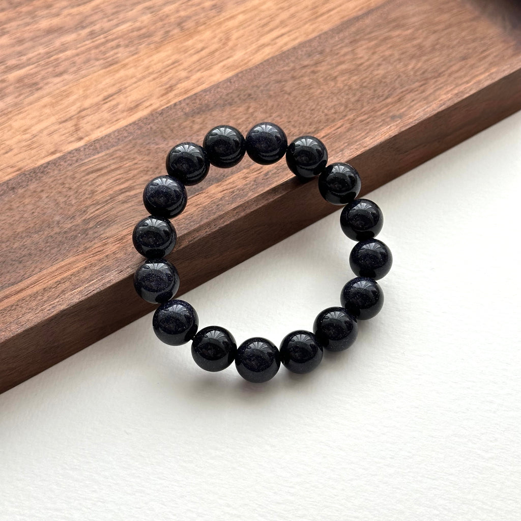 B27 藍砂石純珠手鏈手串