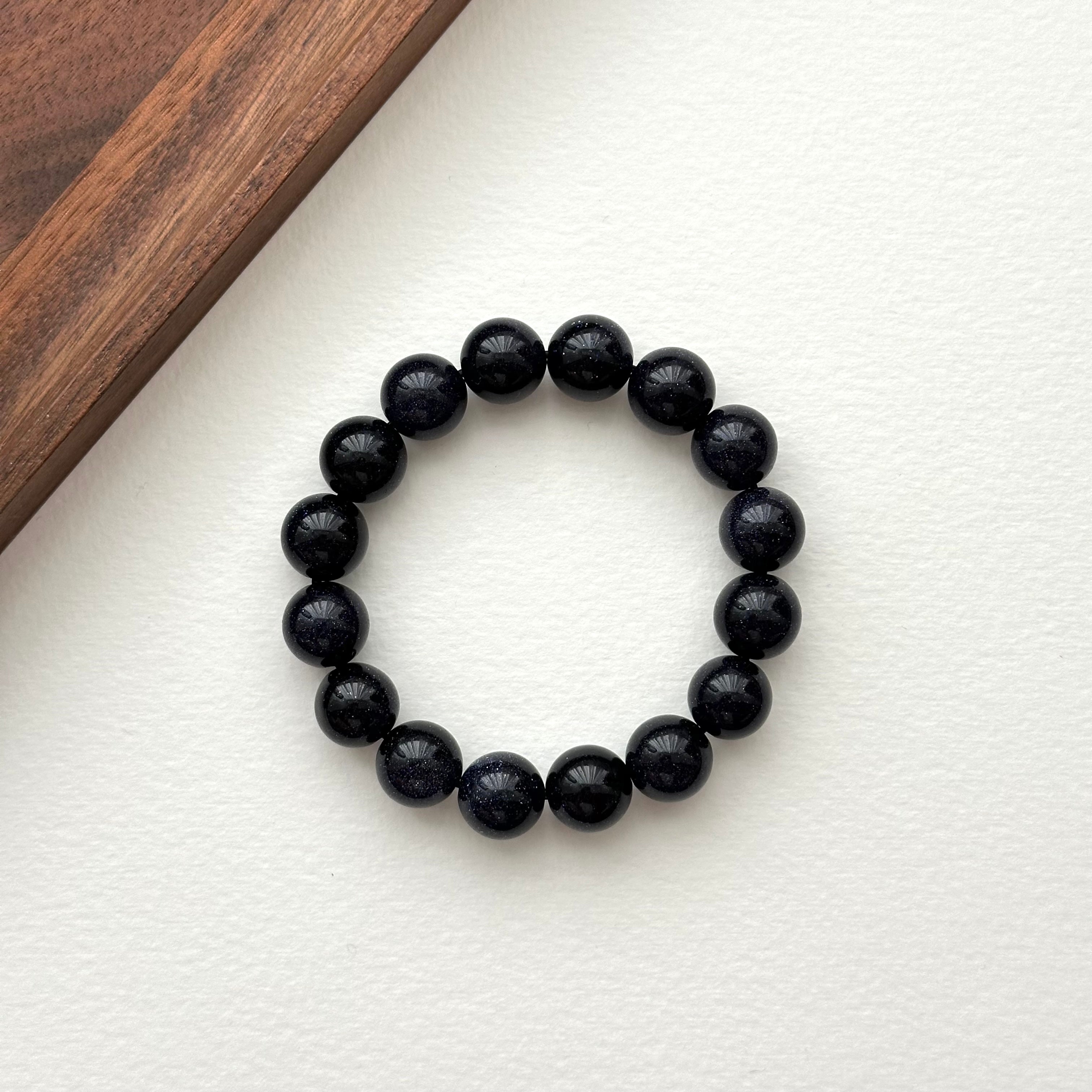 B27 藍砂石純珠手鏈手串