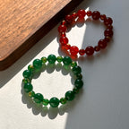 BS273 [Libra Scorpio | October] Opal Blue Glass Bracelet