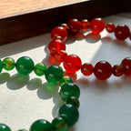 BS273 [Libra Scorpio | October] Opal Blue Glass Bracelet