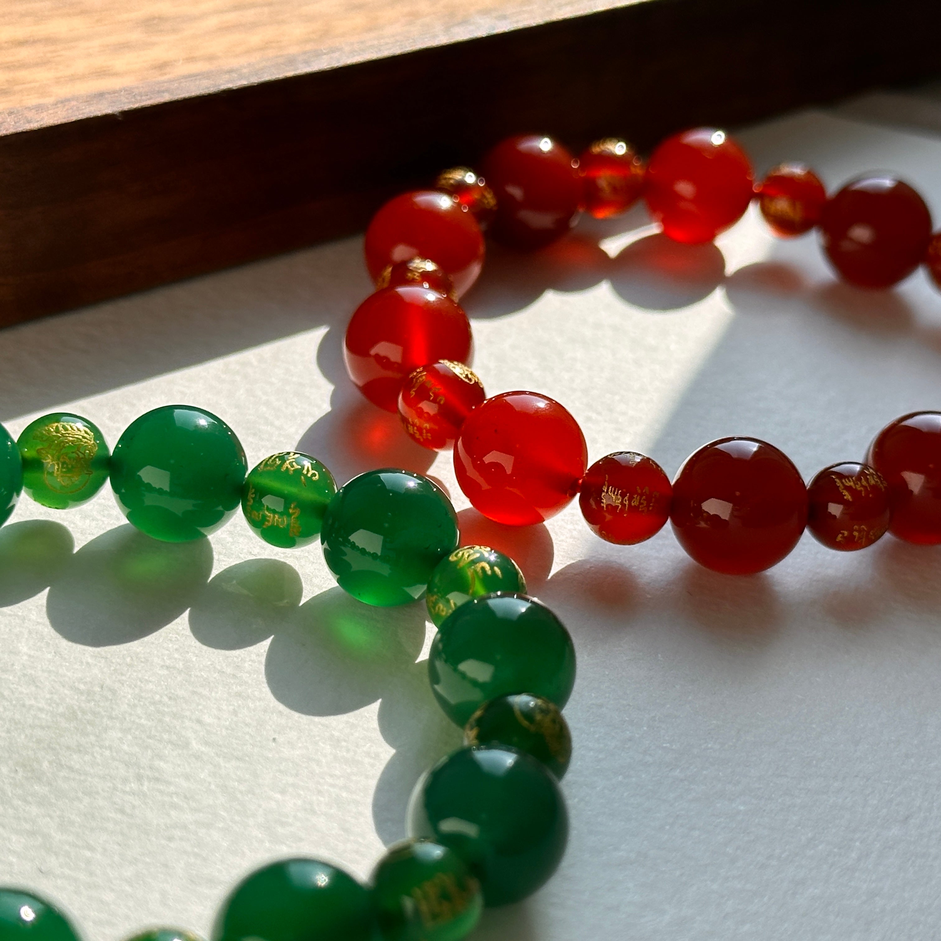 BS273 [Libra Scorpio | October] Opal Blue Glass Bracelet