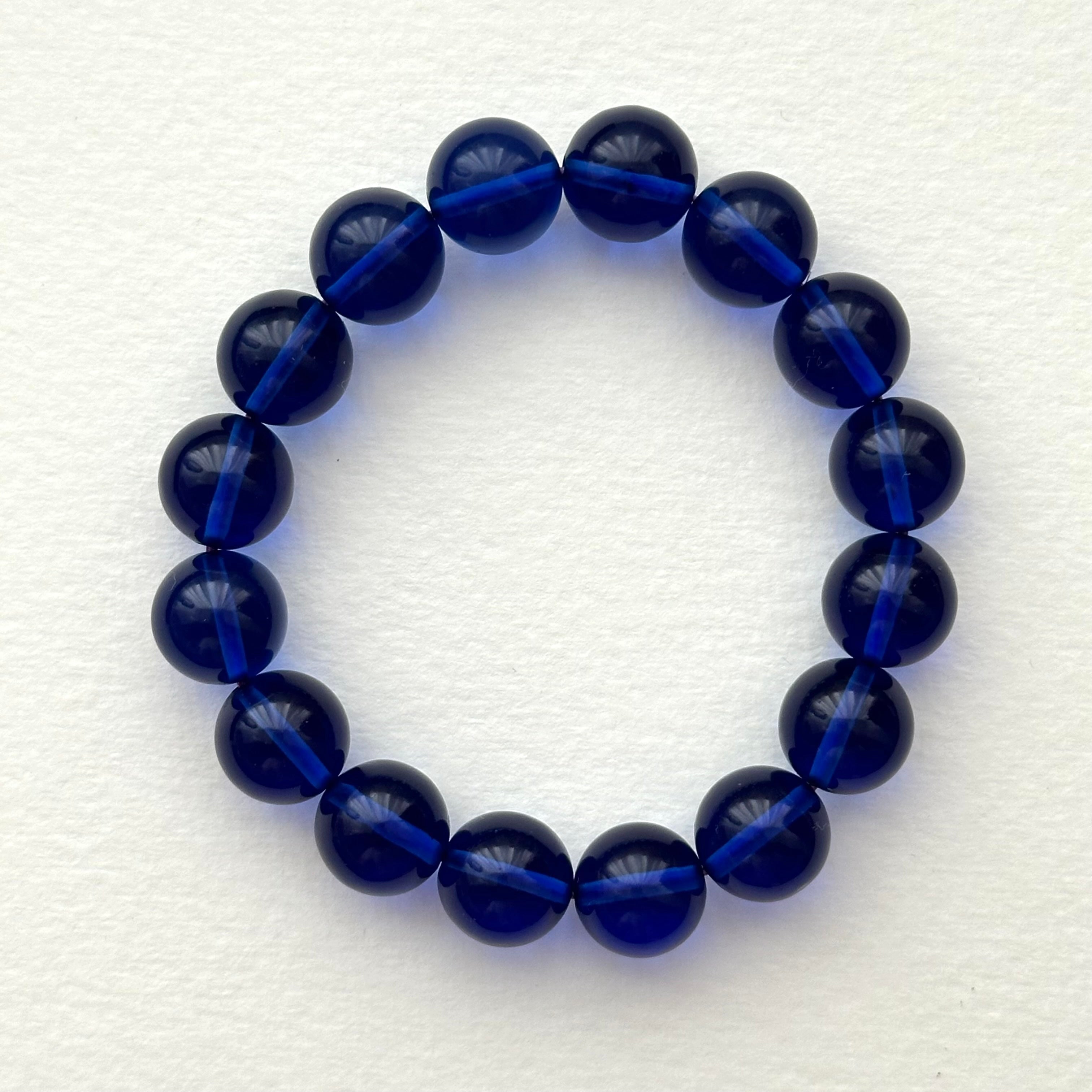 B88 【夜藍月琉璃】皇家夜藍月亮琉璃純珠手鏈手串