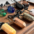 N90【Protection and Implementation】Hematite Peace Buckle Gold-plated Necklace