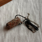 N90【Protection and Implementation】Hematite Peace Buckle Gold-plated Necklace