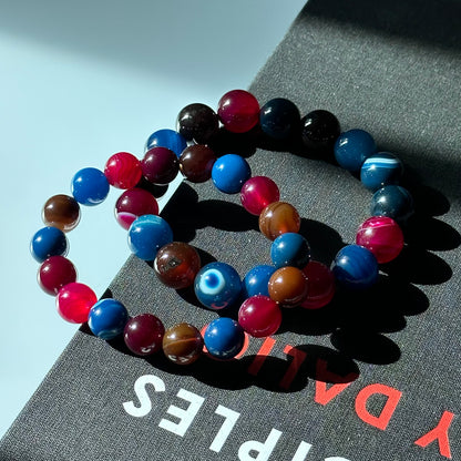 B29 彩虎眼石純珠手鏈手串  Rainbow Tiger-Eye Bracelet