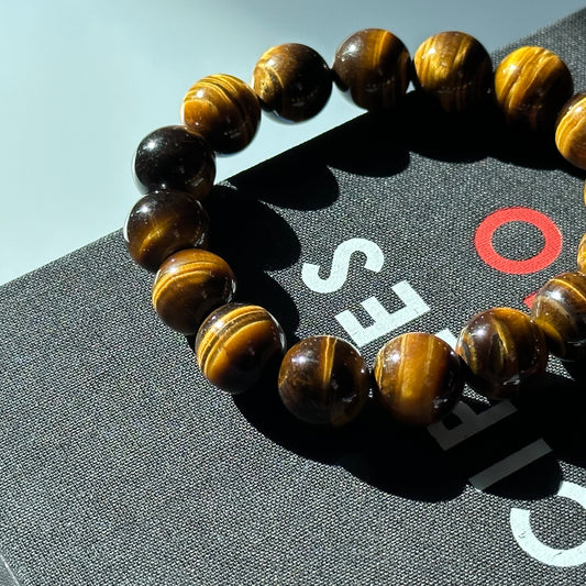 B35 虎眼石 • 黃 手鏈手串 Yellow Tiger-Eye Bracelet