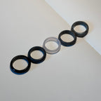 R01 黑瑪瑙介指戒指 Black Agate Ring (可配925銀頸鏈項鏈)