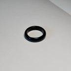 R01 黑瑪瑙介指戒指 Black Agate Ring (可配925銀頸鏈項鏈)