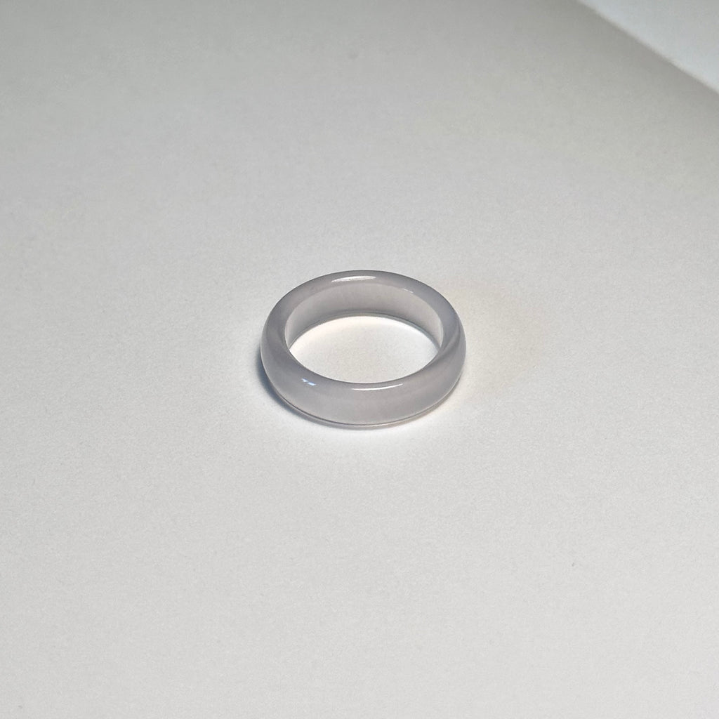 R03 White agate ring (can be paired with a 925 sterling silver necklace)
