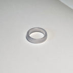 R03 White agate ring (can be paired with a 925 sterling silver necklace)