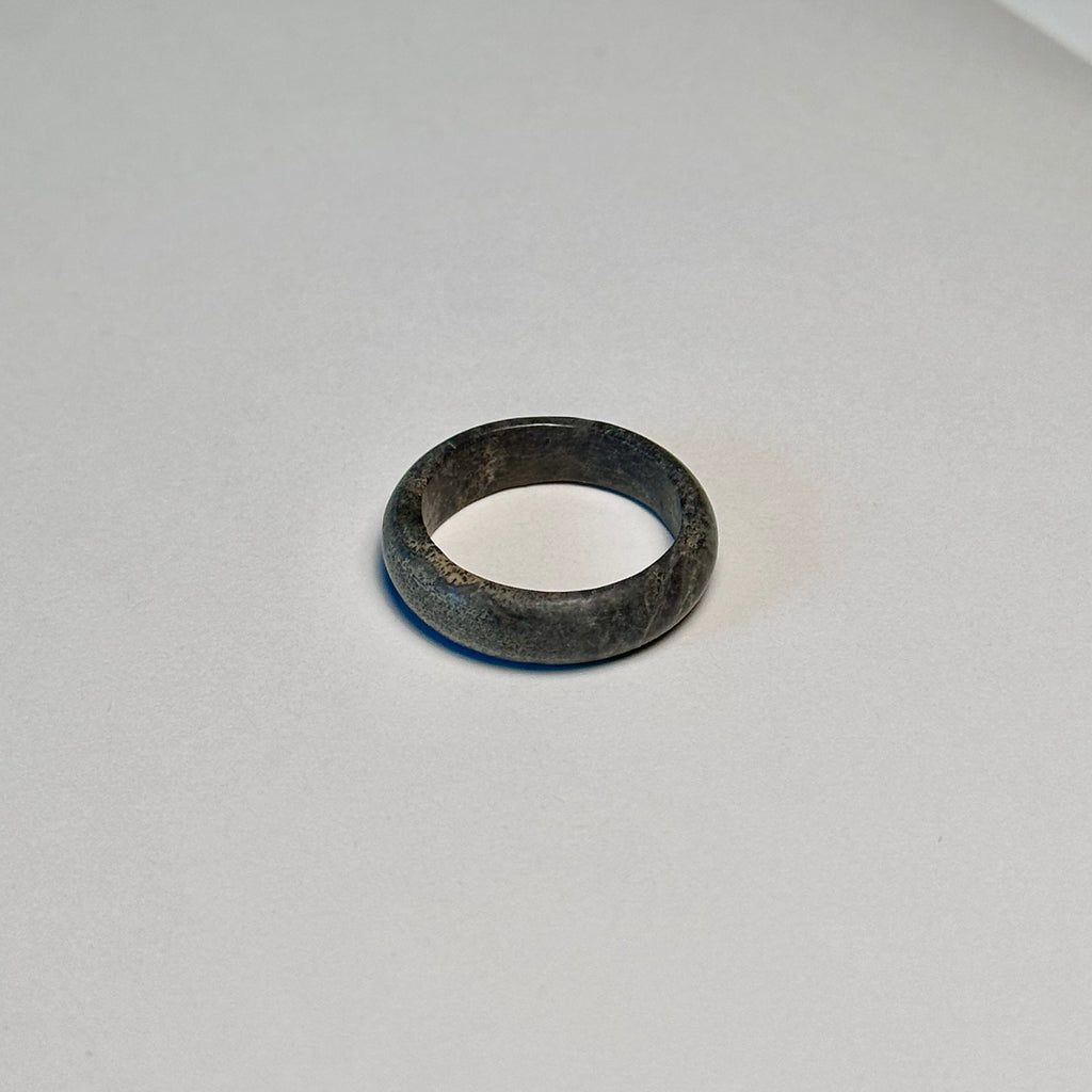 R04 Dark Grey Granite Ring (can be matched with 925 silver necklace)