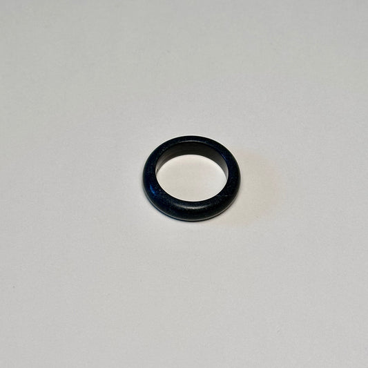 R02 黑石深灰介指戒指 Black Stone Dark Grey Ring (可配925銀項鏈)