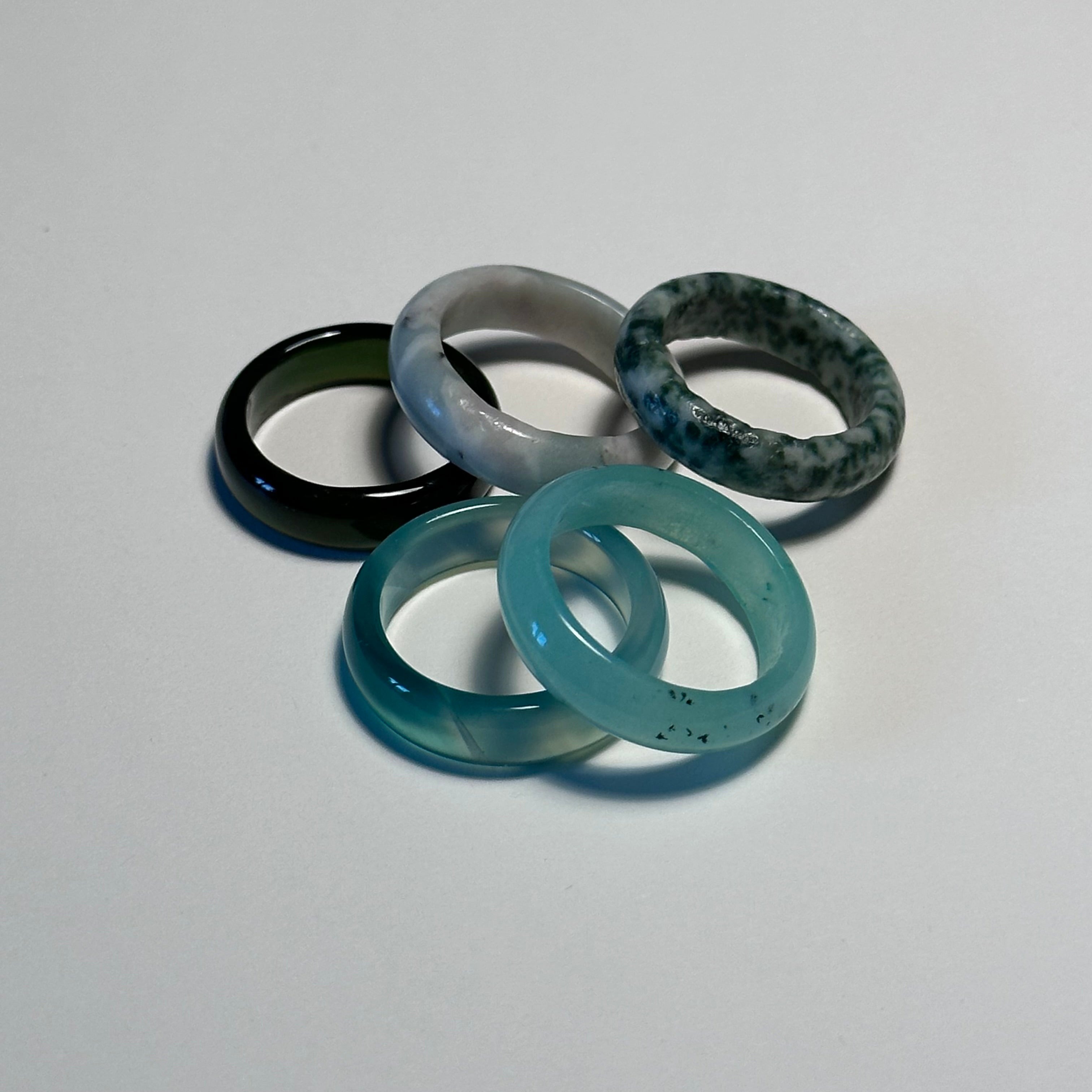 R10 Green Spot Jasper Ring (can be matched with 925 silver necklace)