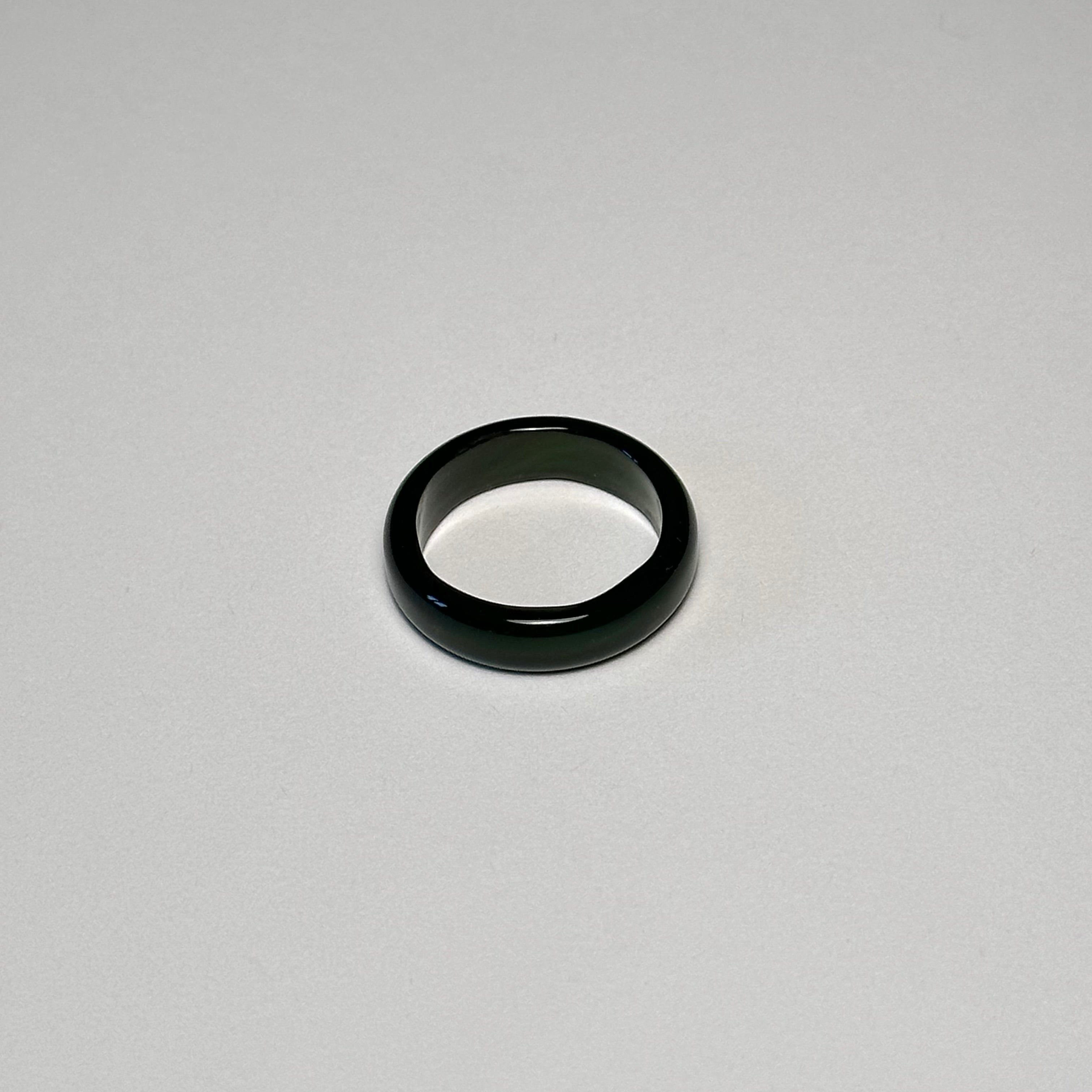 R06 深綠瑪瑙介指戒指 Dark Green Agate Ring (可配925銀頸鏈項鏈)