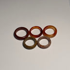 R13 Light Red Agate Ring (can be matched with 925 silver necklace)