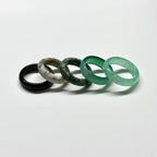 R08 綠瑪瑙介指戒指  Green Agate Ring (可配925銀頸鏈項鏈)