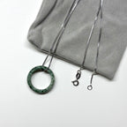 R10 Green Spot Jasper Ring (can be matched with 925 silver necklace)