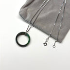 R06 深綠瑪瑙介指戒指 Dark Green Agate Ring (可配925銀頸鏈項鏈)