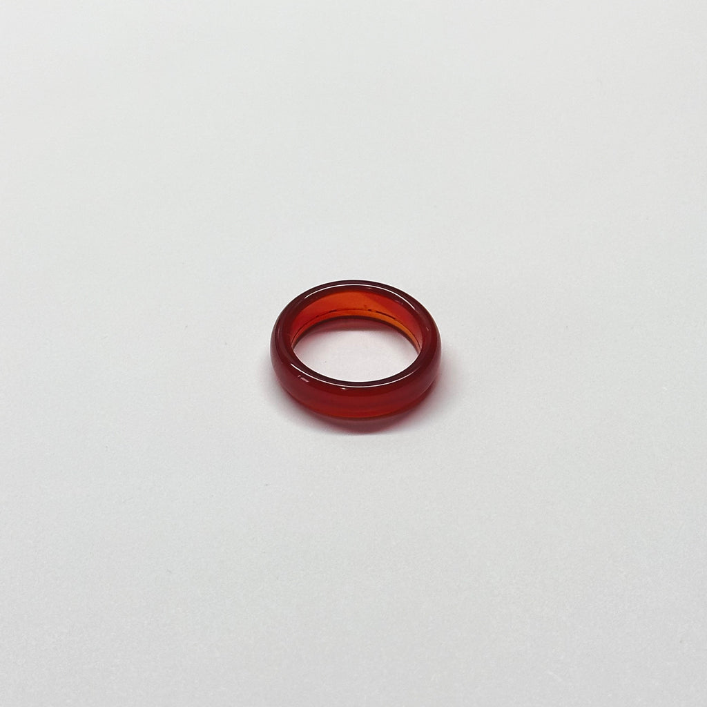 R12 深紅瑪瑙介指戒指 Dark Red Agate Ring (可配925銀頸鏈項鏈)