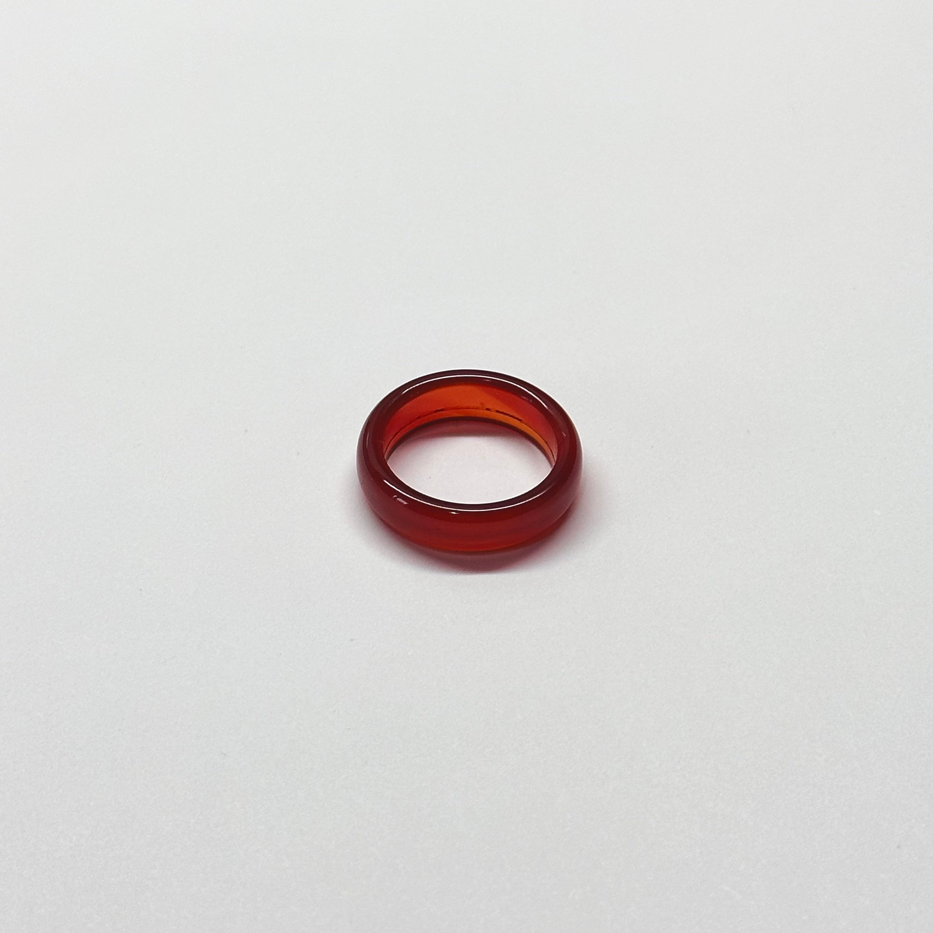R12 深紅瑪瑙介指戒指 Dark Red Agate Ring (可配925銀頸鏈項鏈)