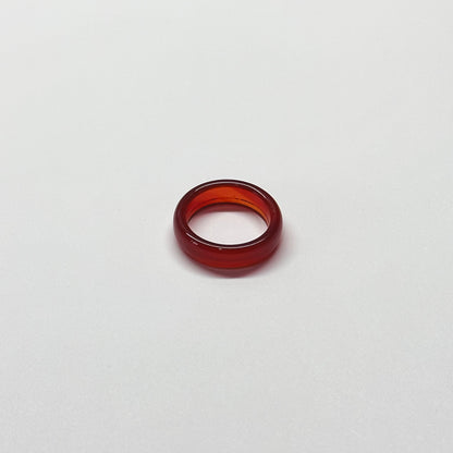 R12 深紅瑪瑙介指戒指 Dark Red Agate Ring (可配925銀項鏈)