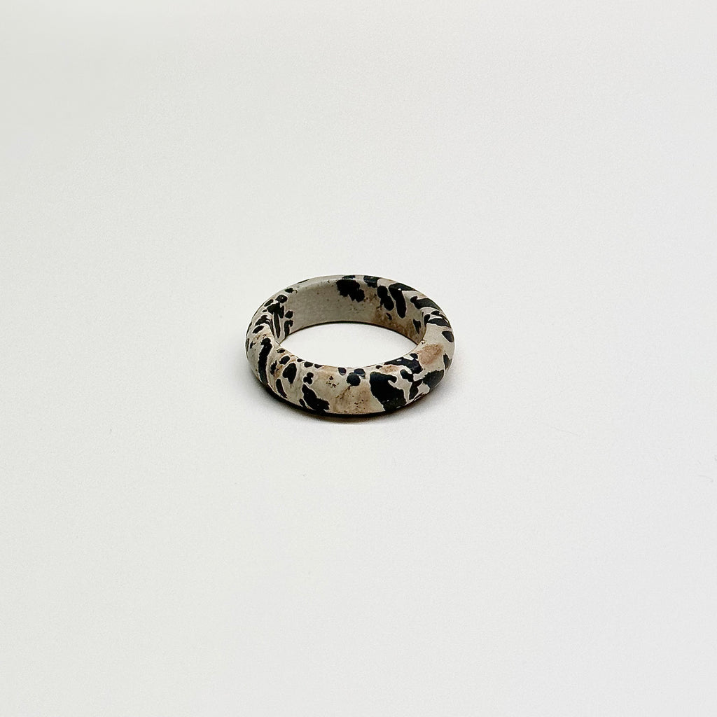R24 Dalmatian Jasper Ring (can be matched with 925 silver necklace)