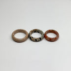 R23 Woody Granite Ring (can be matched with 925 silver necklace)