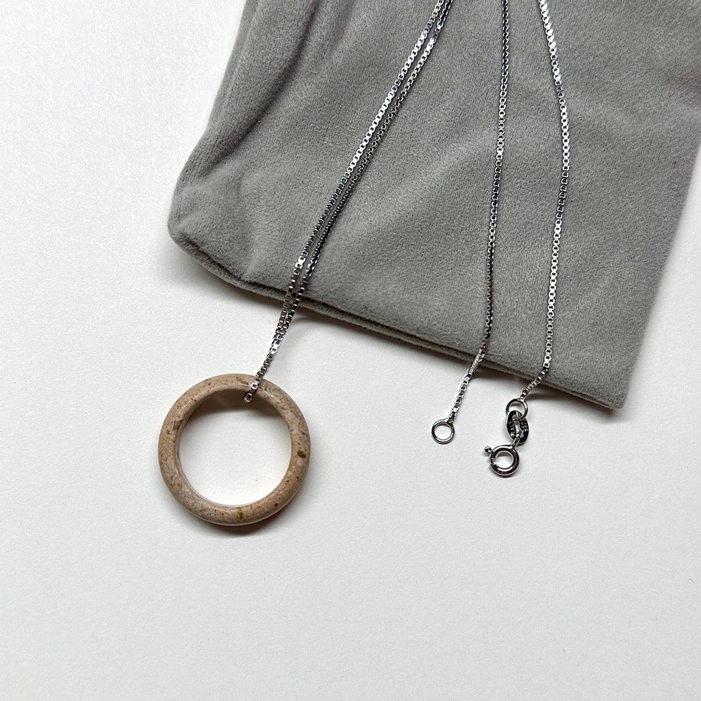 R23 Woody Granite Ring (can be matched with 925 silver necklace)