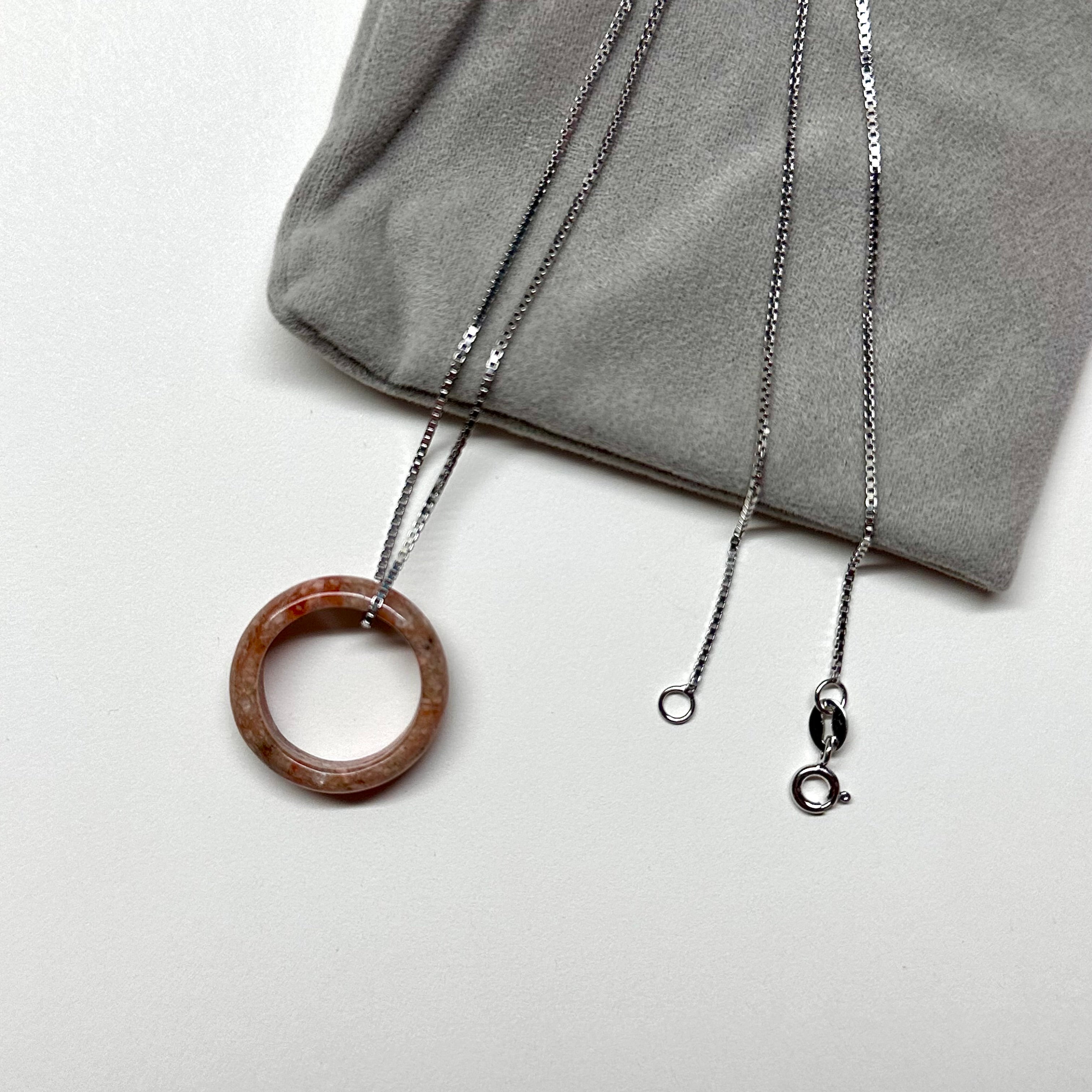 R25 Flower Jasper Ring (can be matched with 925 silver necklace)