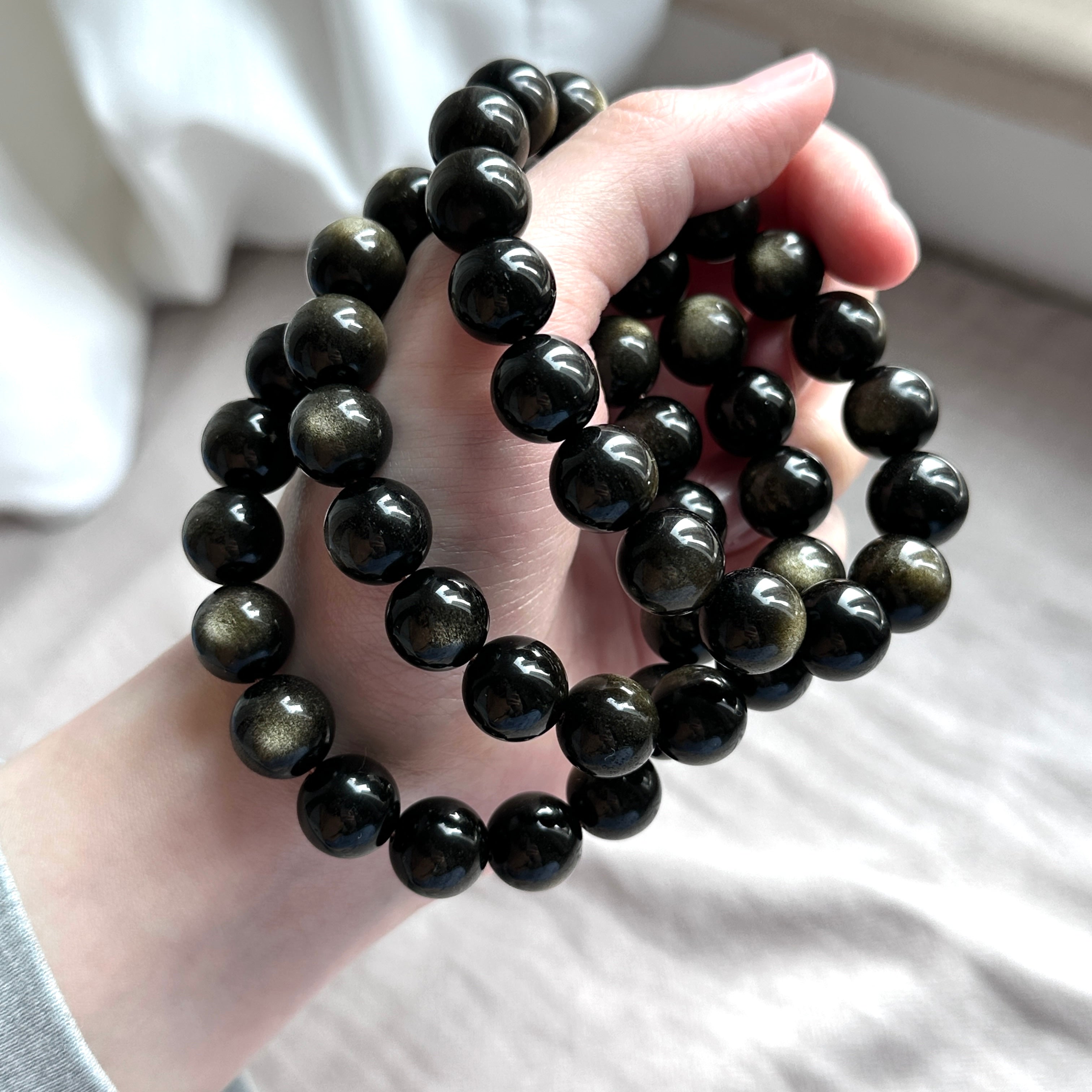 B80 金曜石純珠手鏈手串