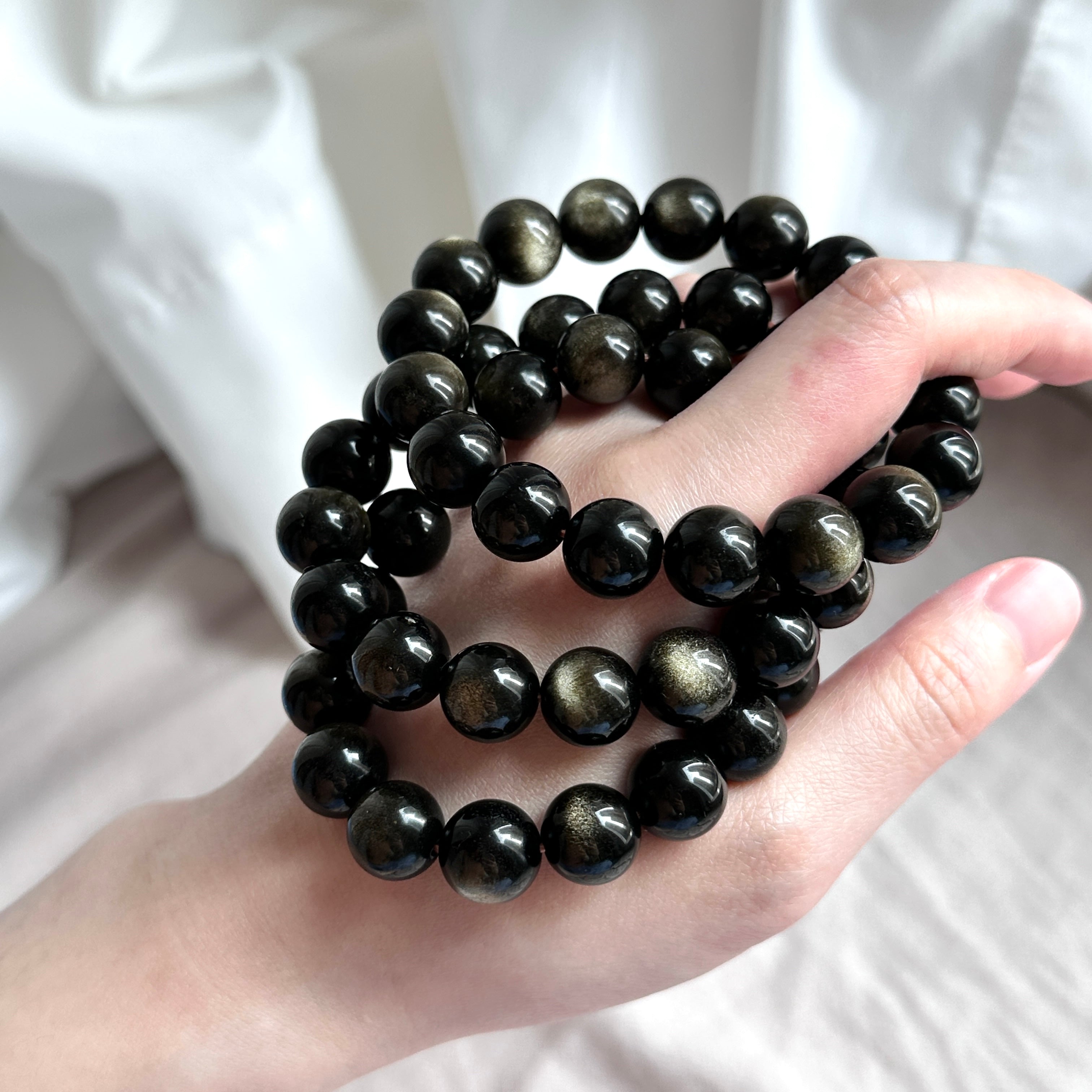 B80 金曜石純珠手鏈手串