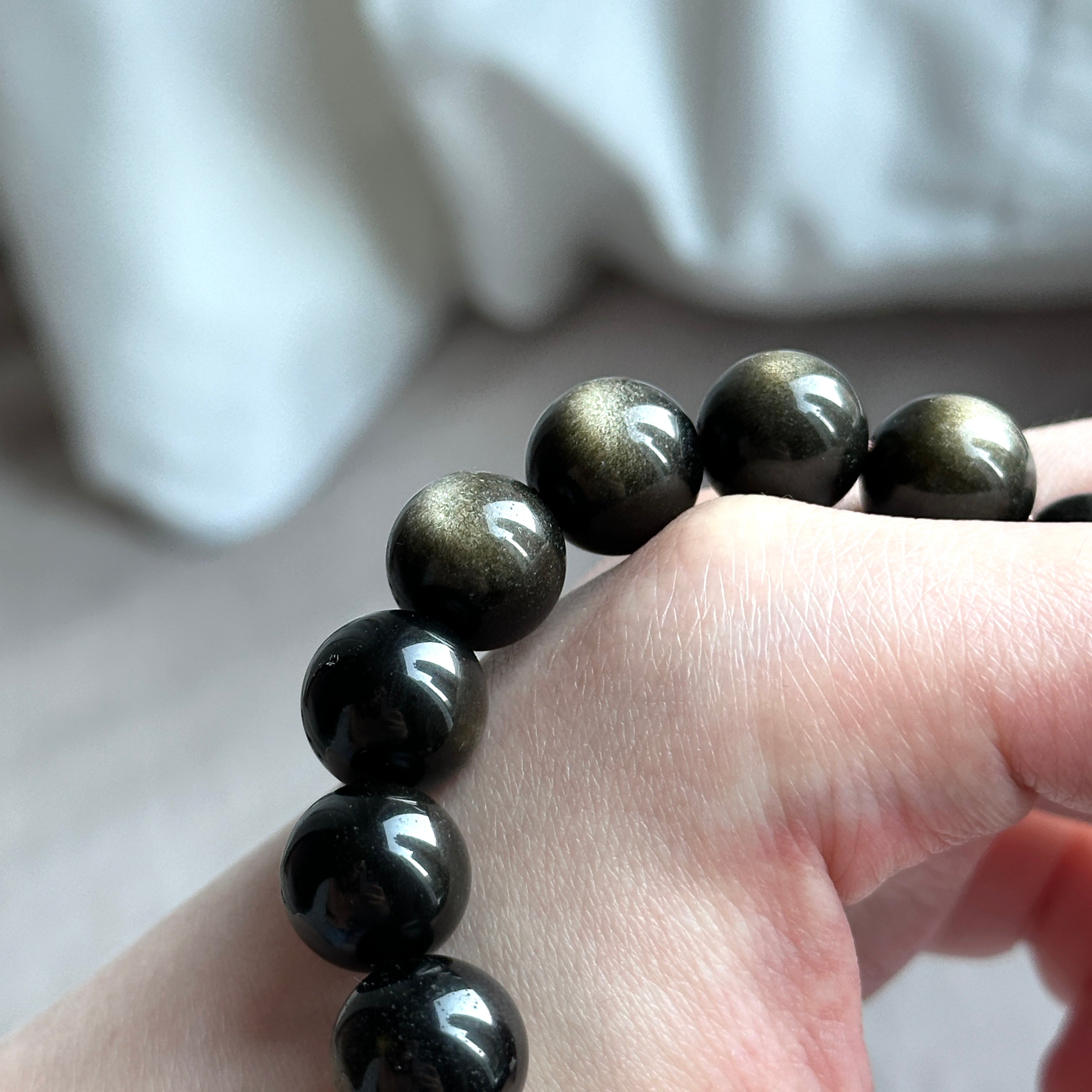 BS95 金曜石金砂石手鏈手串