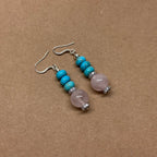 E14 Rose Quartz Turquoise Classic Silver Accessories Earring 