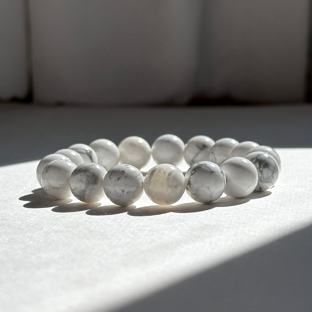 B92【印第安聖石】白松石純珠手鏈手串