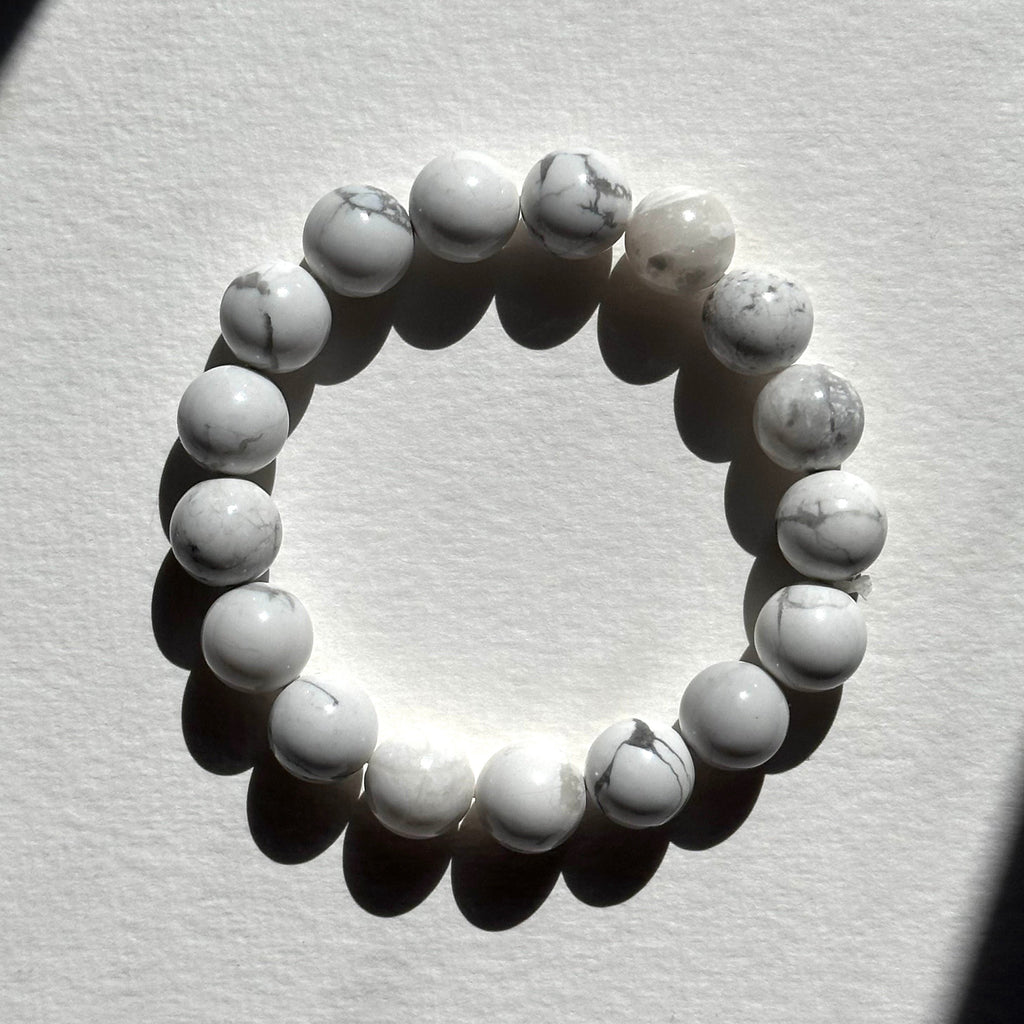 B92【印第安聖石】白松石純珠手鏈手串