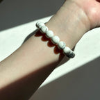 B92【印第安聖石】白松石純珠手鏈手串