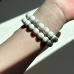 B92【印第安聖石】白松石純珠手鏈手串