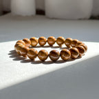 B85 【萬年沉積斷層石】木紋石純珠手鏈手串